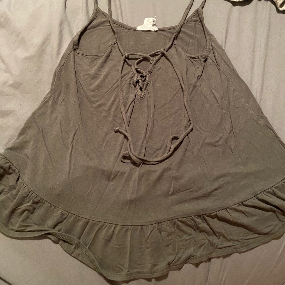Full tilt olive strap top